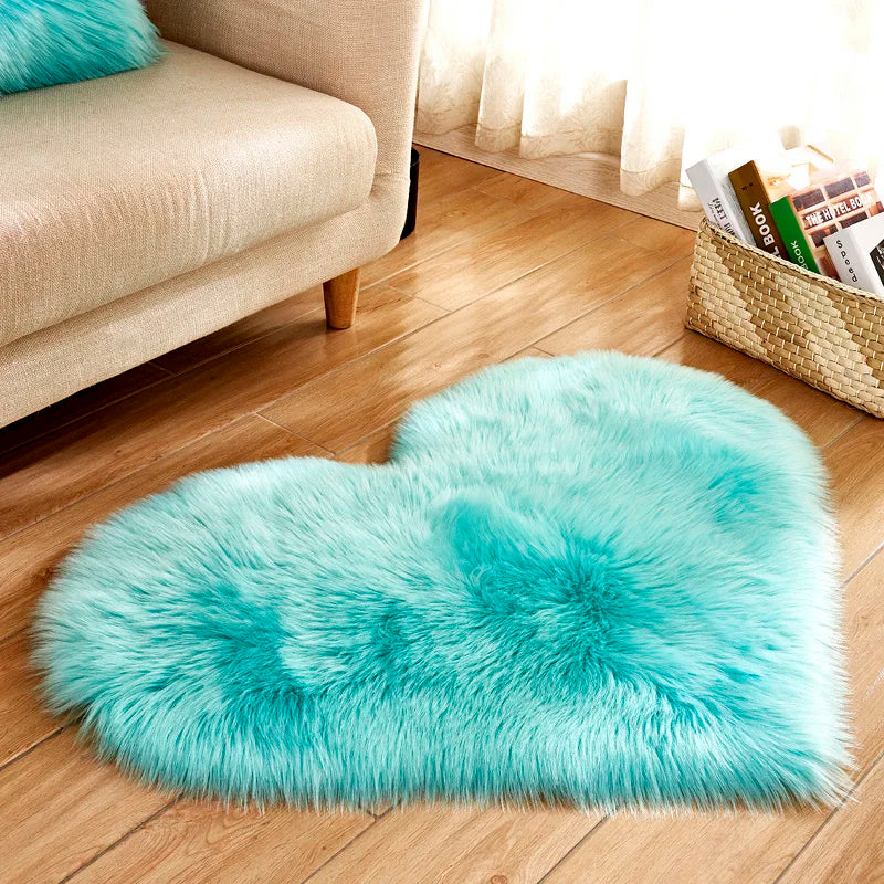 Heart Shape Fluffy Mat