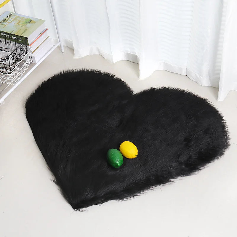 Heart Shape Fluffy Mat