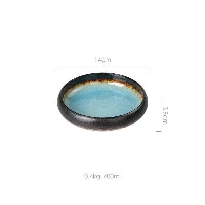 Creative Kiln Ice Split Glaze Ceramic Plate