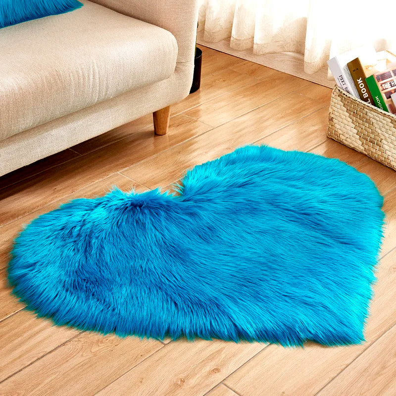 Heart Shape Fluffy Mat