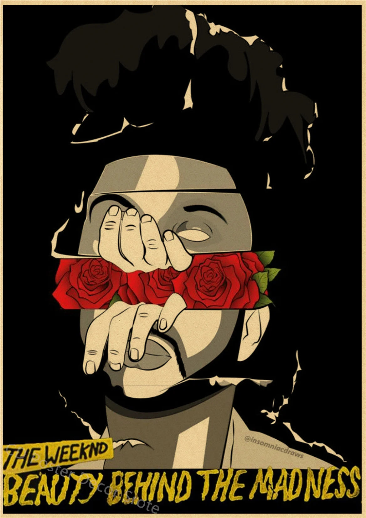 Rapper The Weeknd Retro Poster