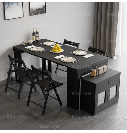 Modern Extendable Dining Table with Storage