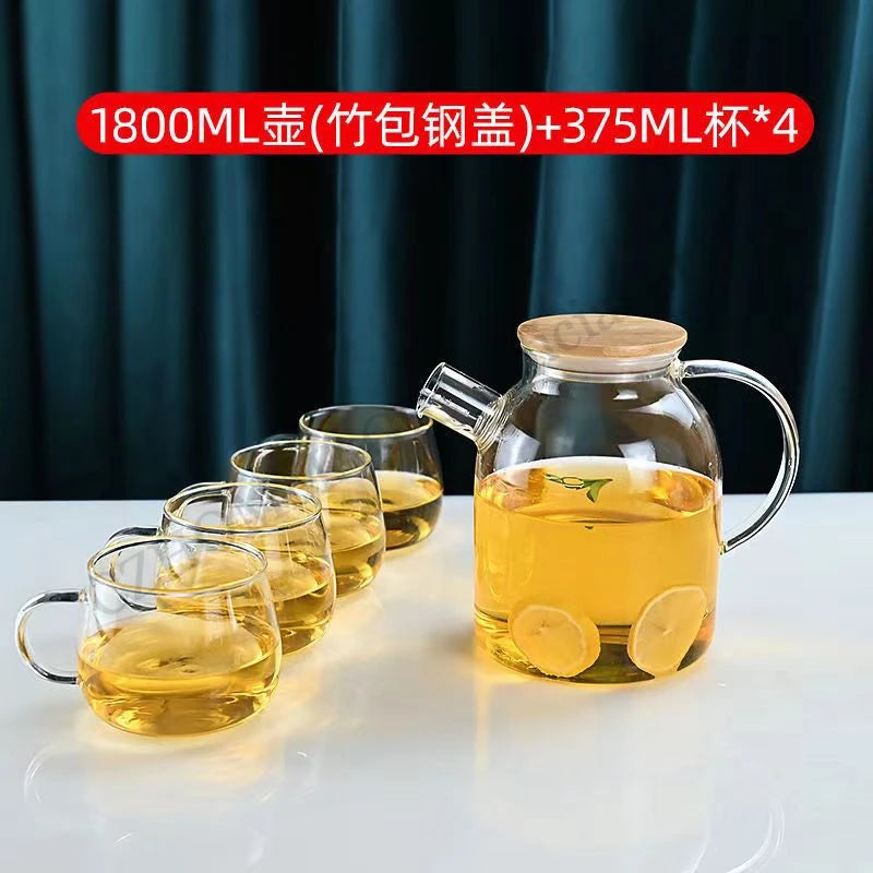 Transparent Borosilicate Glass Pitcher