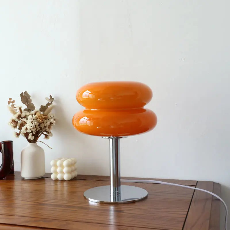 Italian Egg Tart Designer Glass Table Lamp