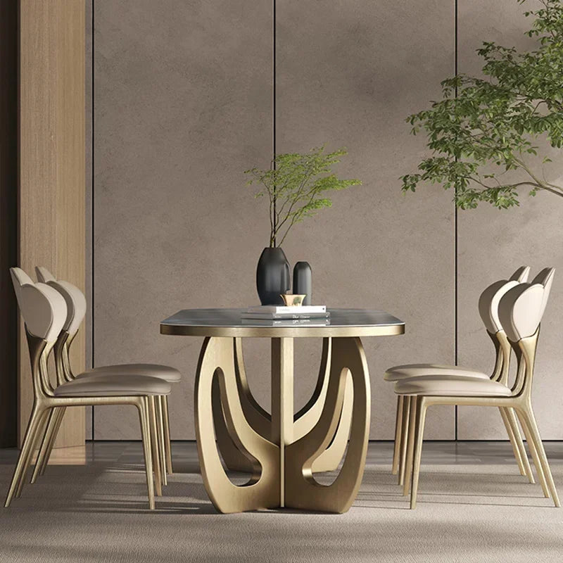 Luxury Marble Dining Table Set