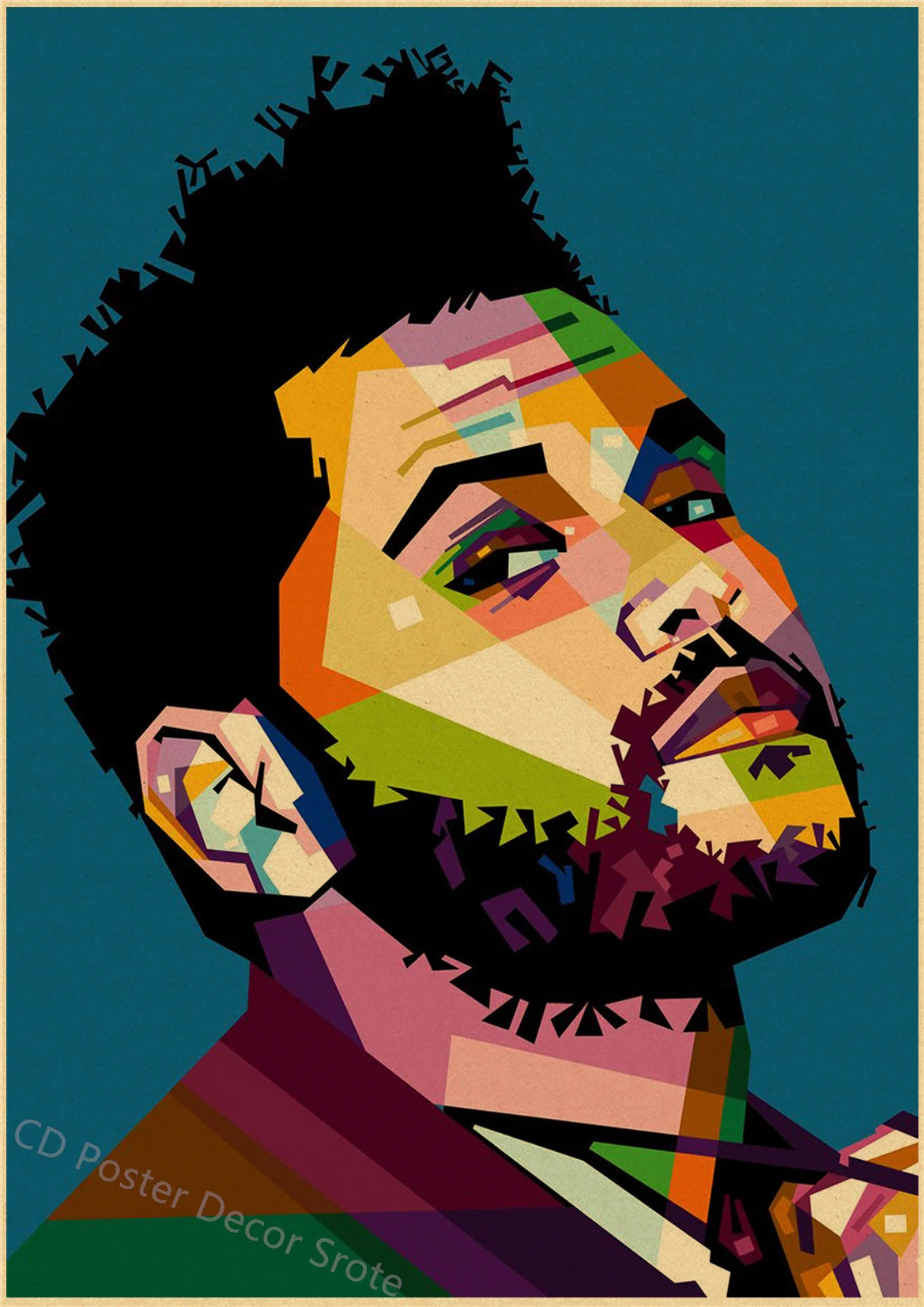 Rapper The Weeknd Retro Poster