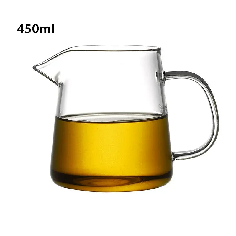 Heat-Resistant Clear Glass Tea Pitcher