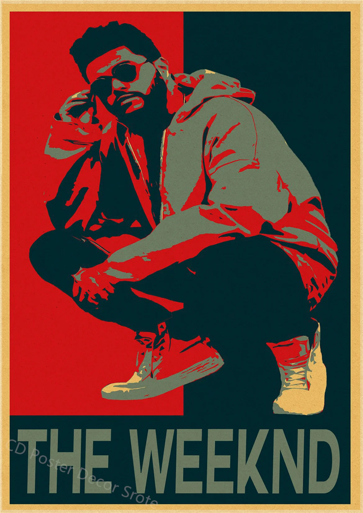 Rapper The Weeknd Retro Poster