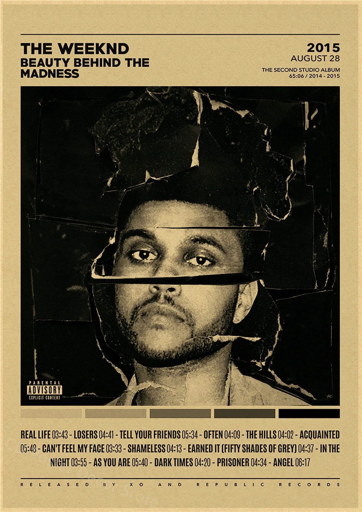 Rapper The Weeknd Retro Poster