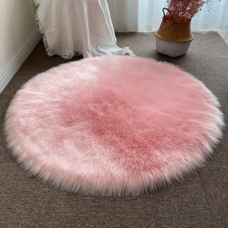 Plush Round Carpet