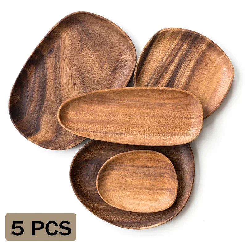 Whole Wood Irregular Tableware Set