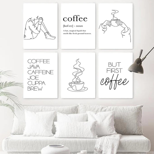 Nordic Coffee Bar Sign Wall Picture