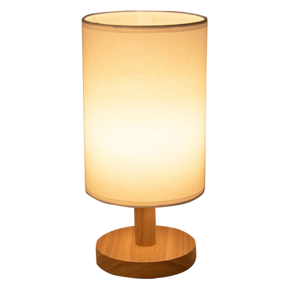 Cylinder Wooden Table Lamp