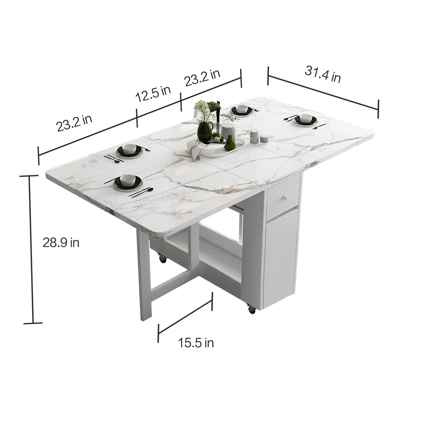 Folding Dining Table Set