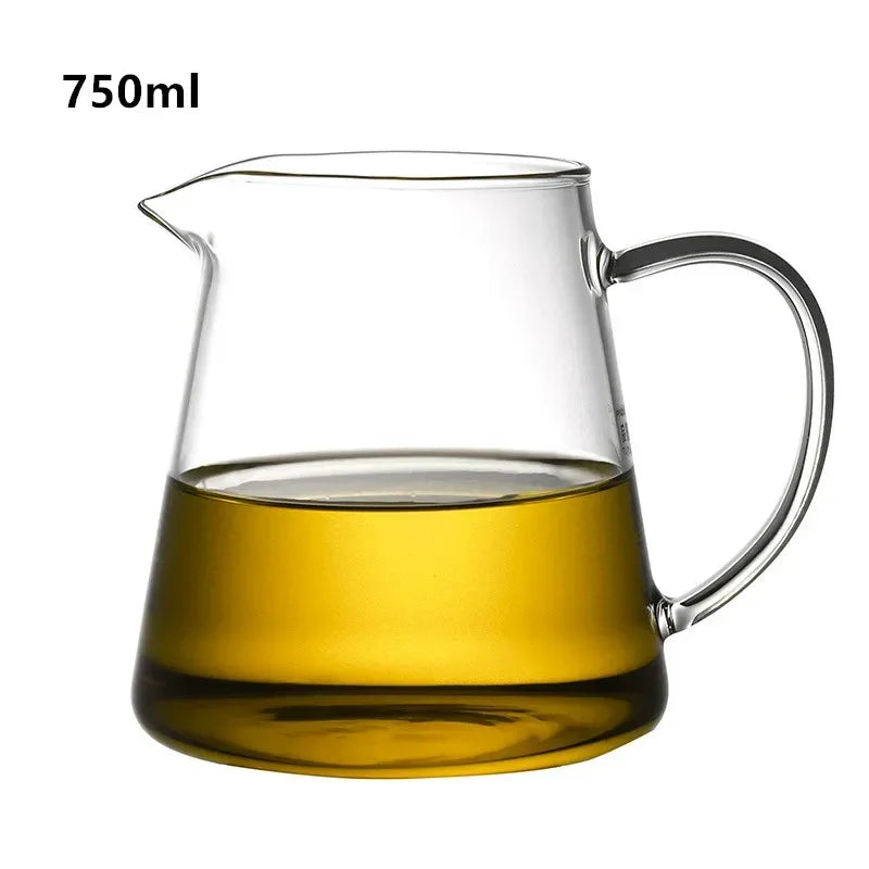 Heat-Resistant Clear Glass Tea Pitcher