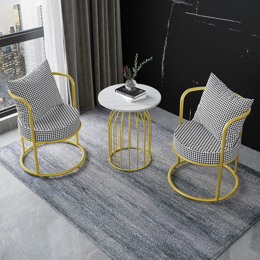 Unique Back Support Chairs with Gold Legs