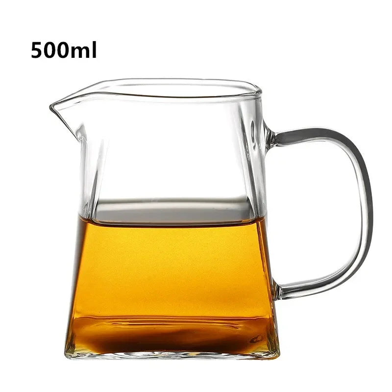 Heat-Resistant Clear Glass Tea Pitcher