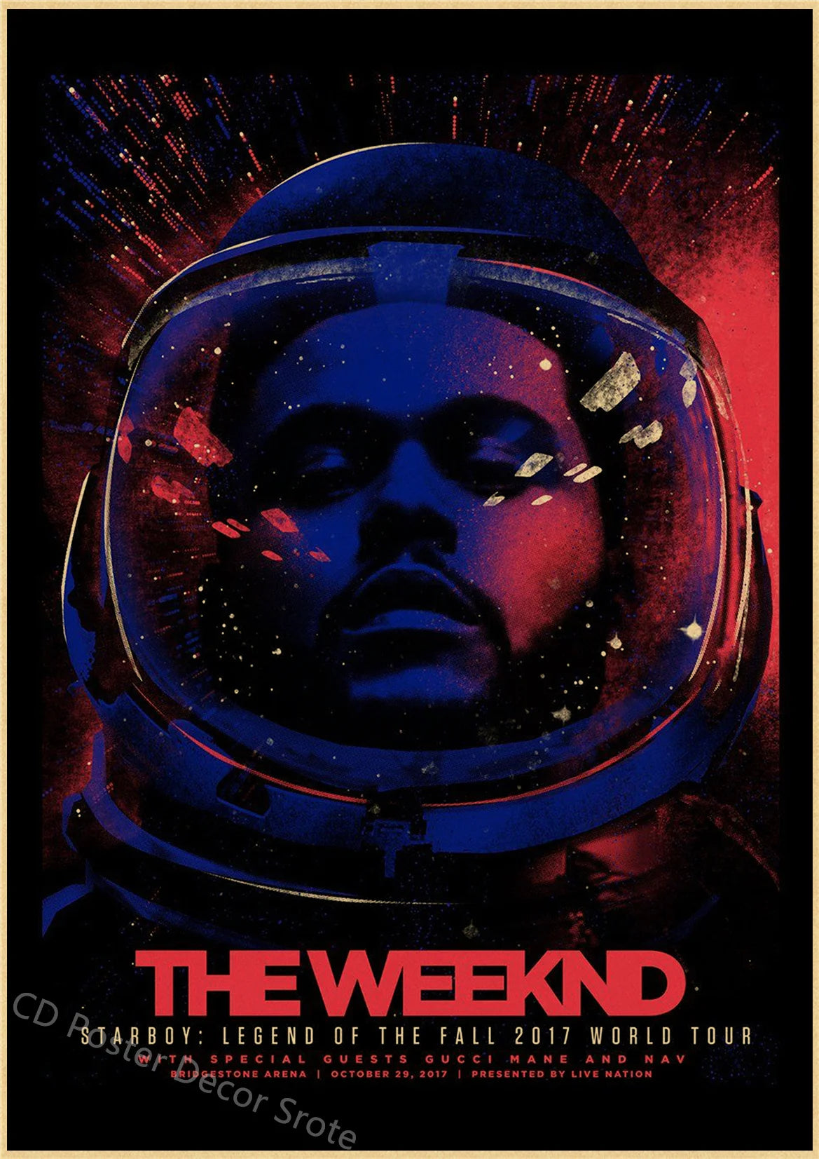 Rapper The Weeknd Retro Poster