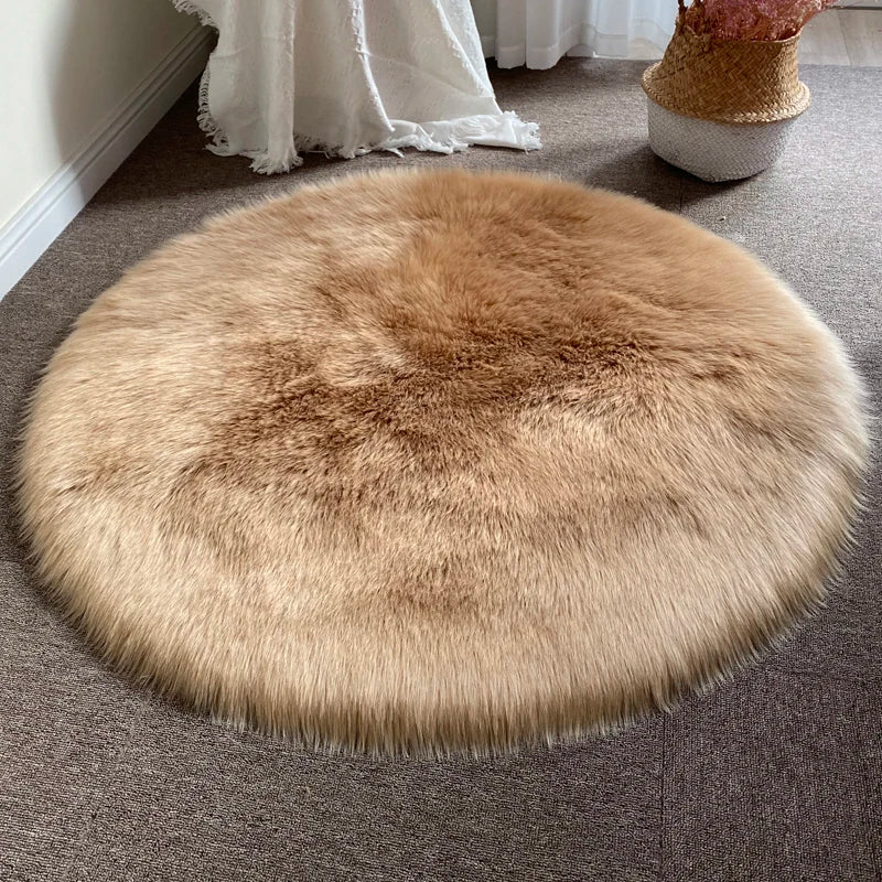 Plush Round Carpet