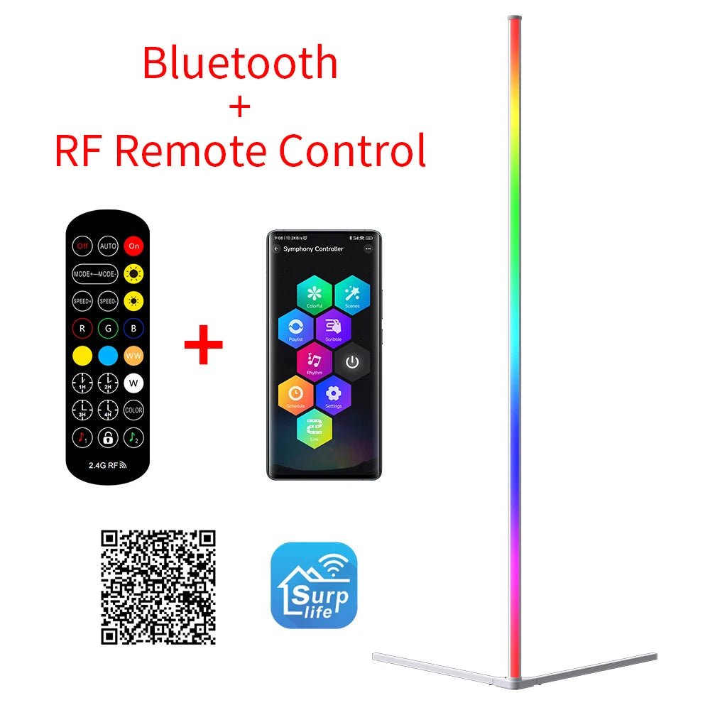 LED Floor Lamp with Remote Control