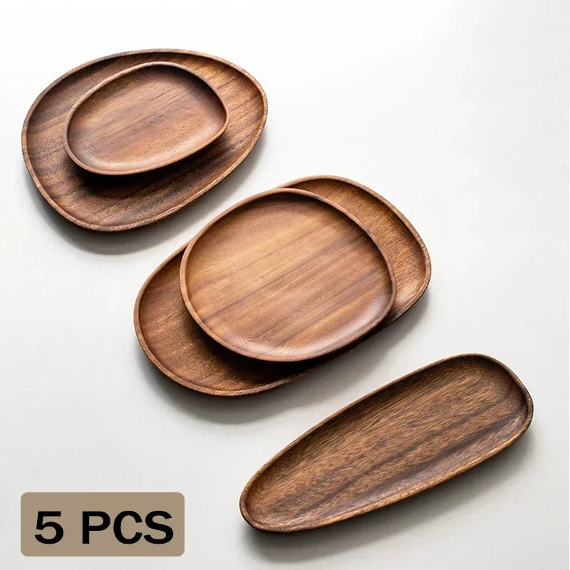 Whole Wood Irregular Tableware Set