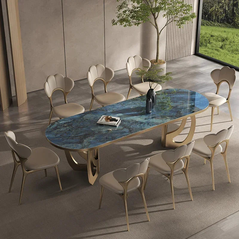 Luxury Marble Dining Table Set