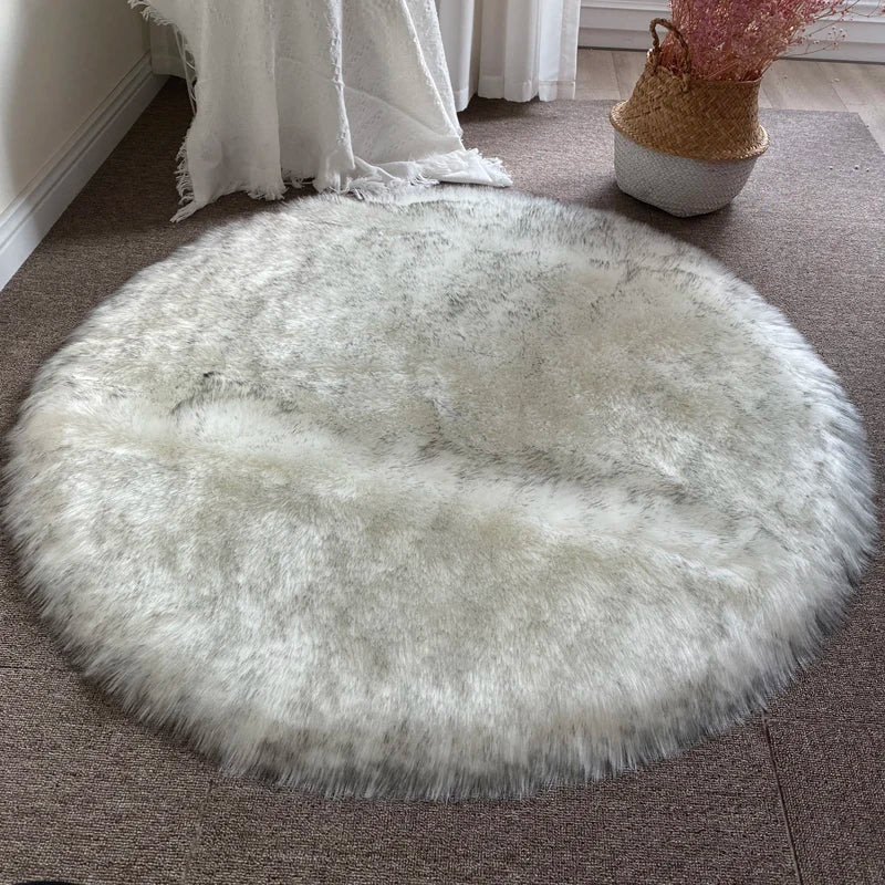 Plush Round Carpet