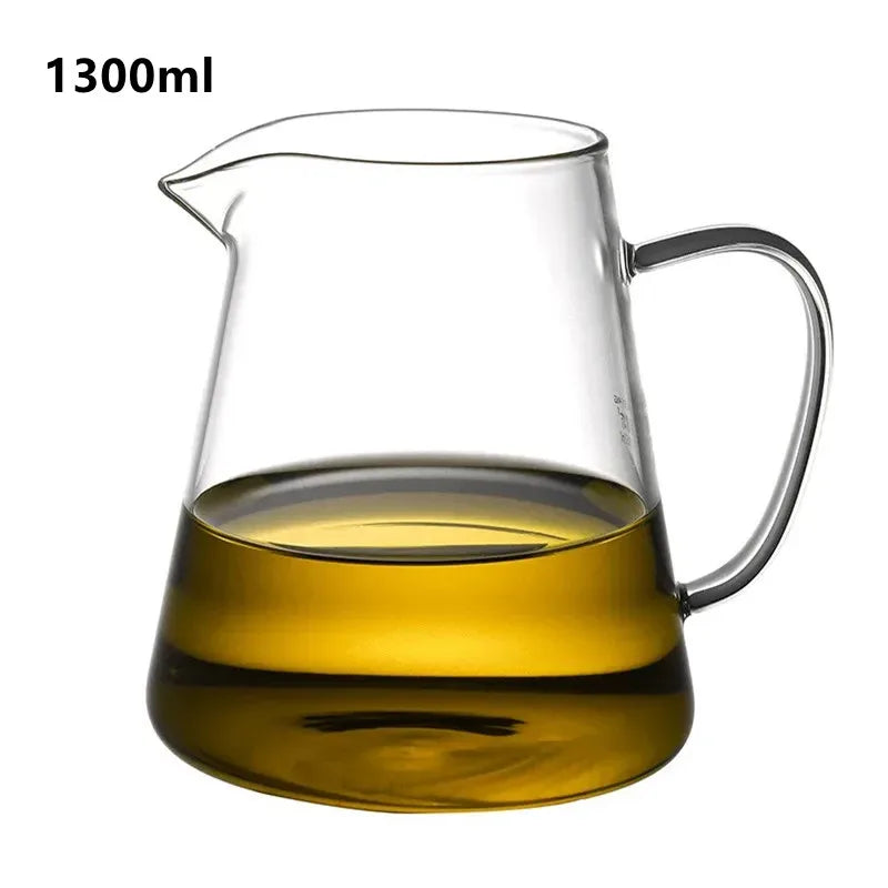 Heat-Resistant Clear Glass Tea Pitcher