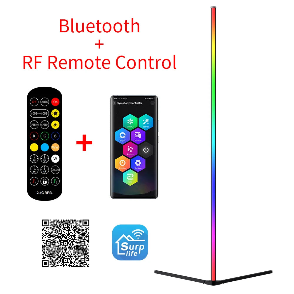 LED Floor Lamp with Remote Control