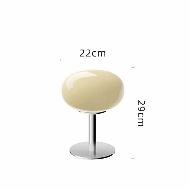 Italian Egg Tart Designer Glass Table Lamp